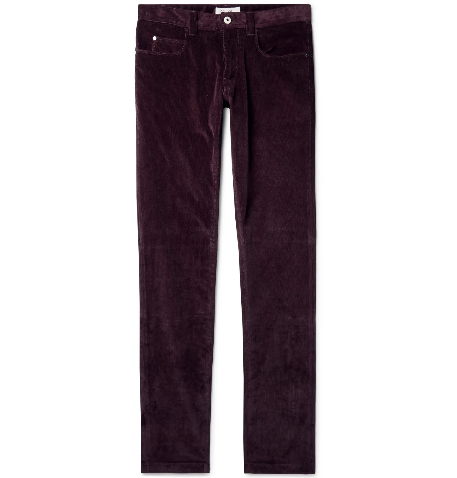 Slim-Fit Stretch-Cotton Corduroy Trousers - 1