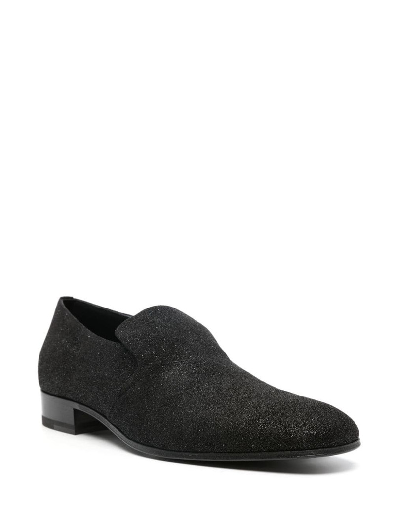 Alexander McQueen glitter leather slippers outlook