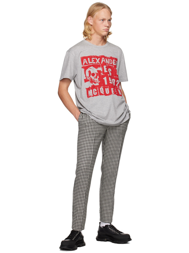 Alexander McQueen Gray Graphic T-Shirt outlook