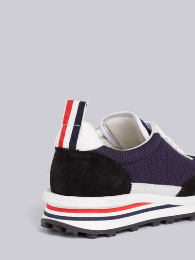 Thom Browne Navy Tessuto Mesh Suede Back Unlined Tech Runner outlook