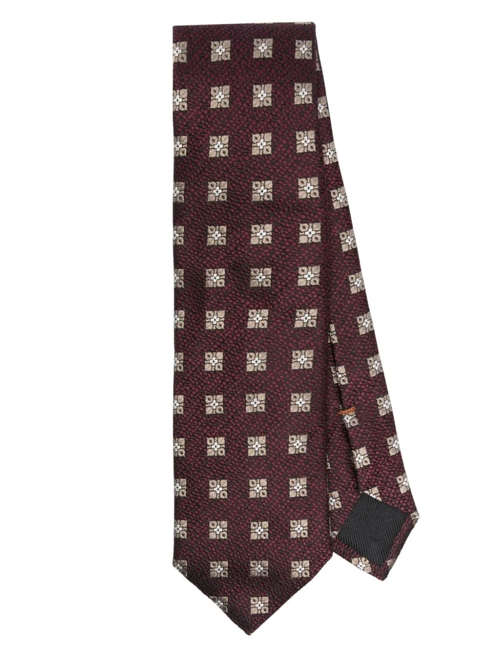 patterned-jacquard tie - 1