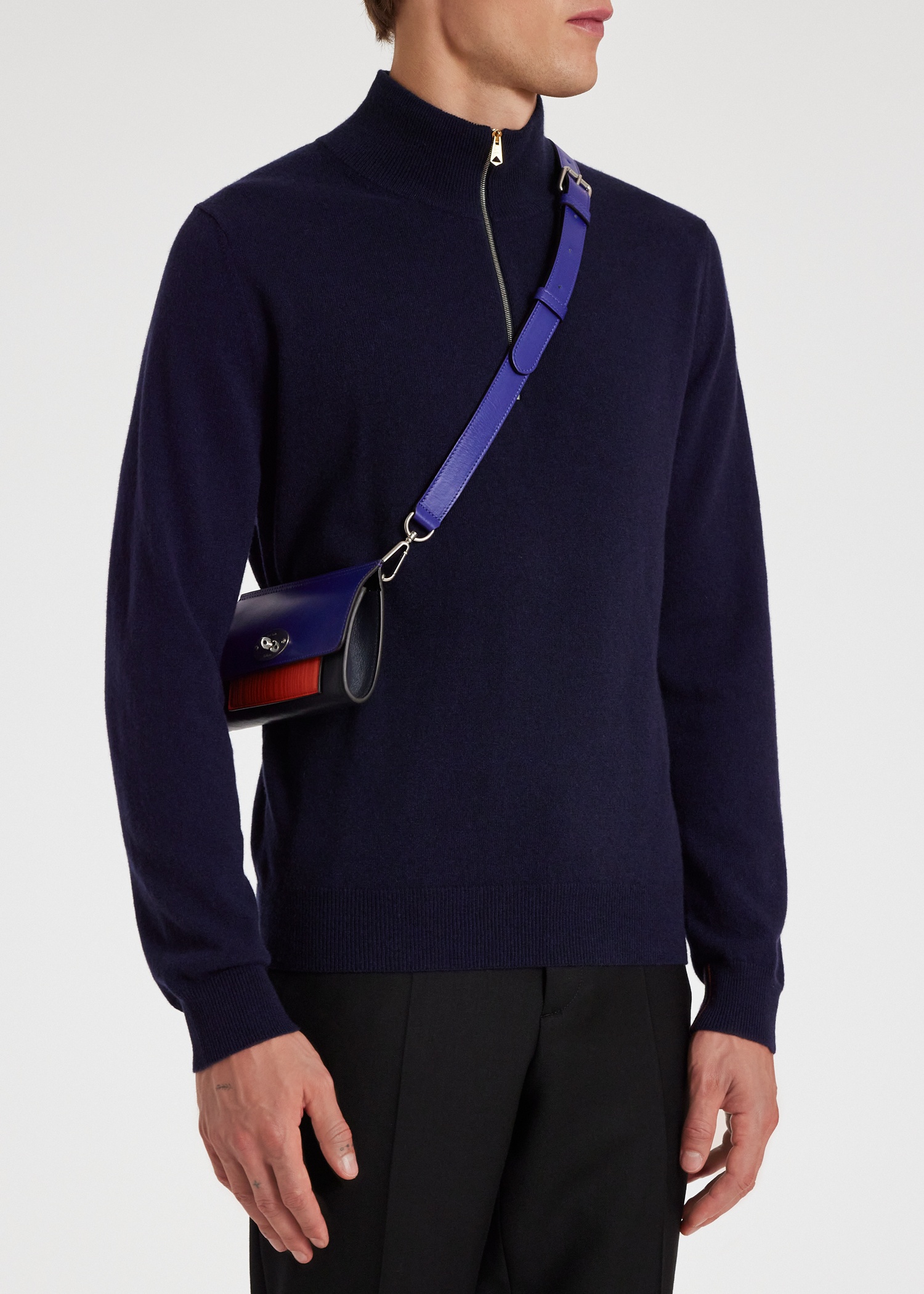 Mulberry x Paul Smith - Pigment Blue Antony Clip Bag - 13