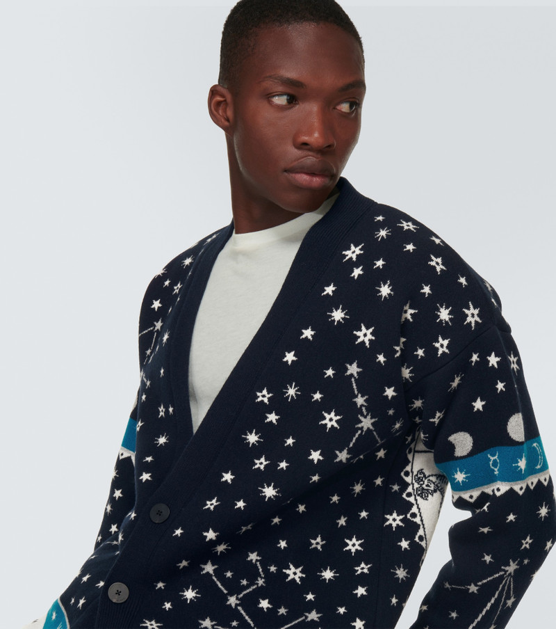 Astrology Wheel wool-blend cardigan 5