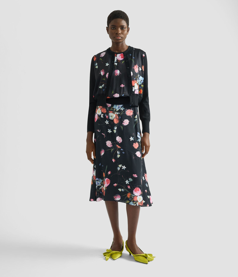 FLORAL PRINT PANEL SLEEVELESS JUMPER 3