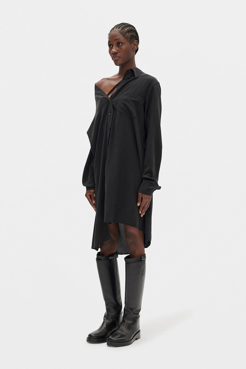 Ann Demeulemeester Halina Drop Shoulder Shirt Dress outlook