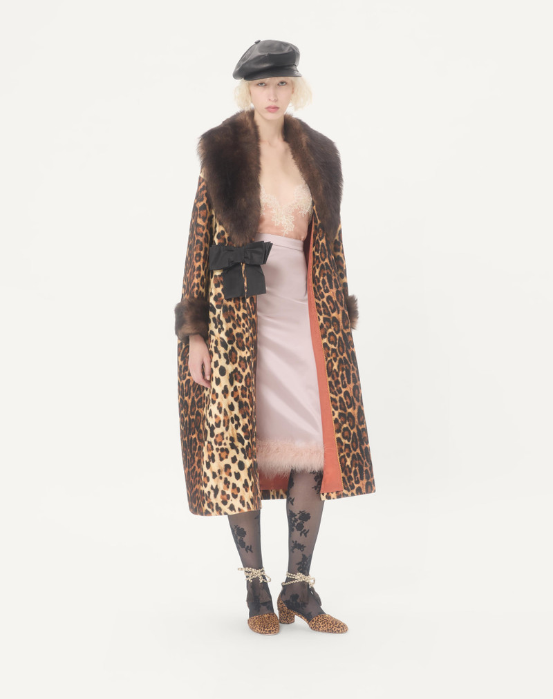 Valentino SATIN SKIRT WITH FEATHERS outlook