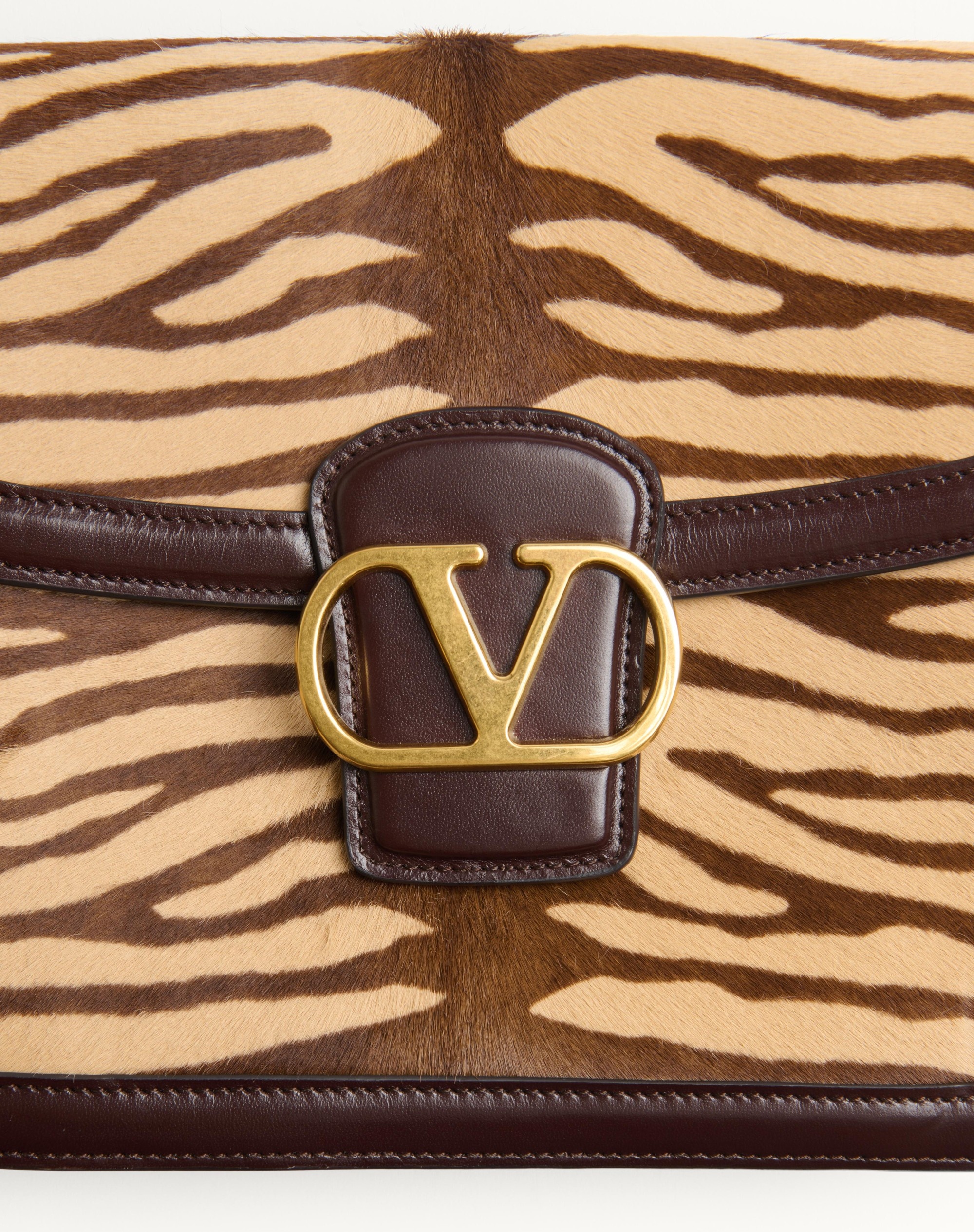 VALENTINO GARAVANI 9TO5 SHOULDER BAG IN ANIMALIER PONY EFFECT CALFSKIN - 8