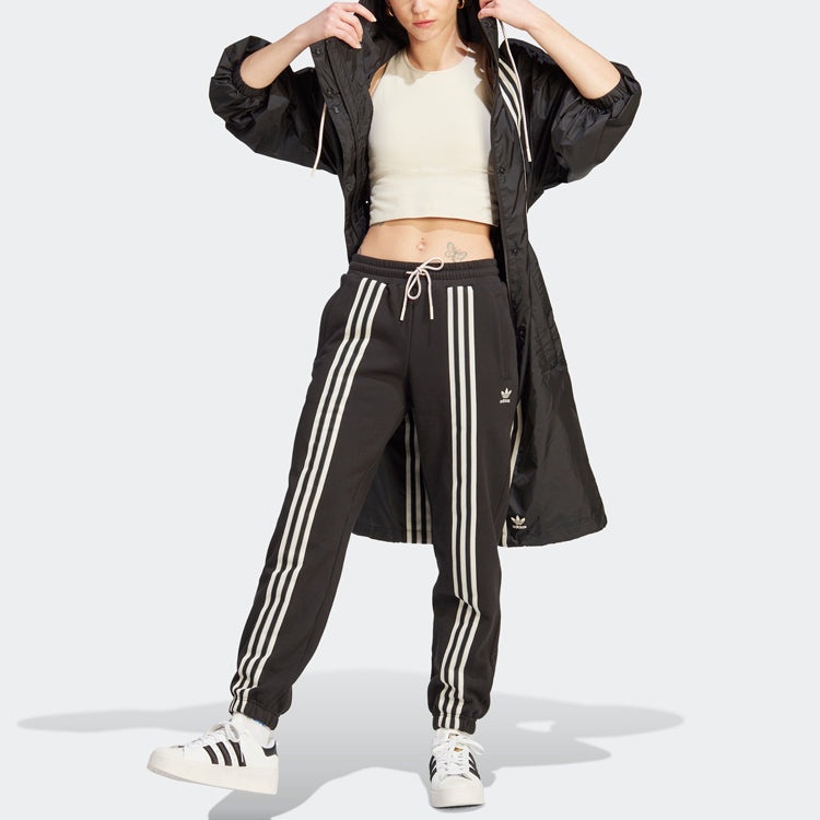 (WMNS) adidas Adicolor 70s 3-Stripes Sweatpants 'Black' IK7855 - 4