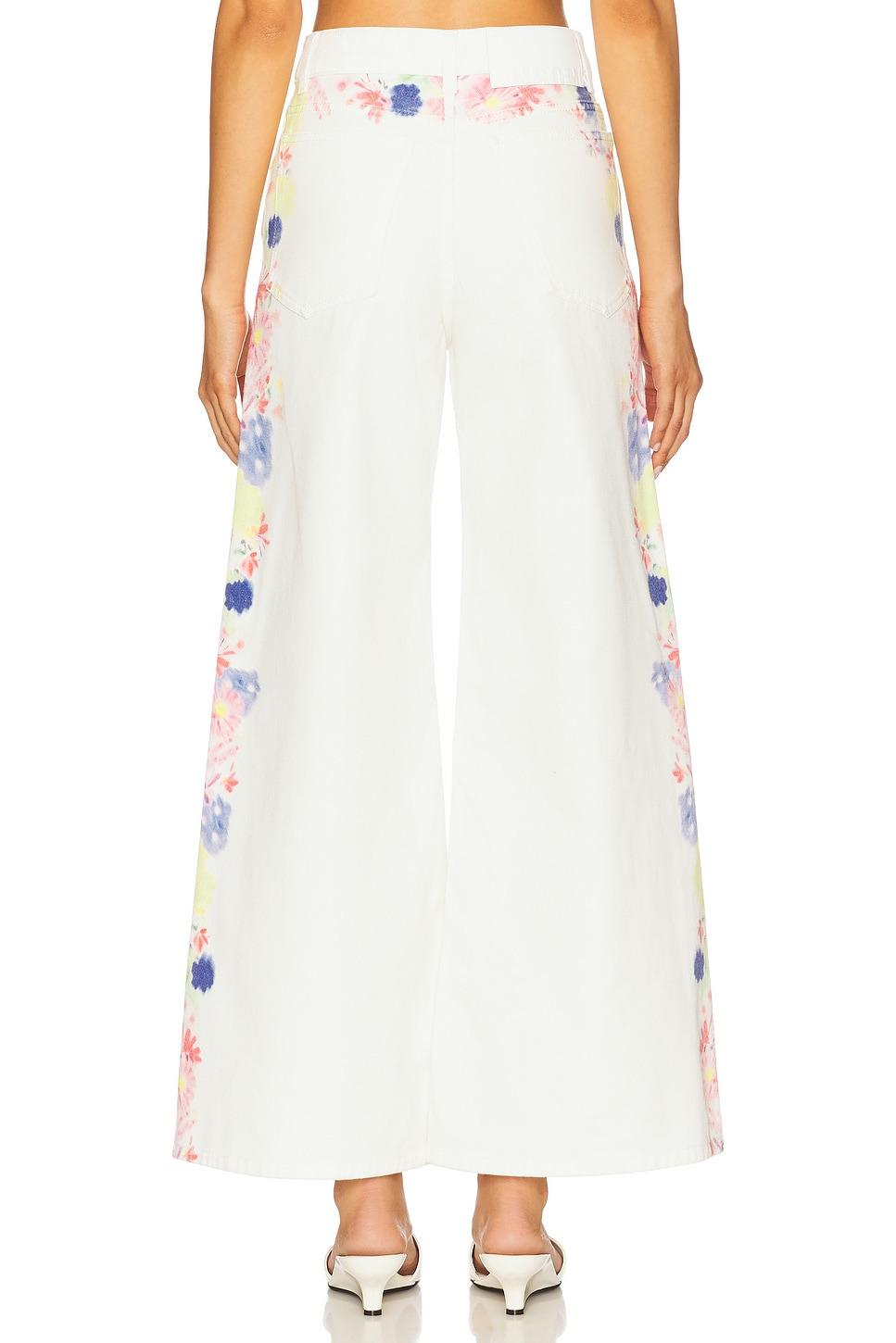 Printed Wide Leg Pants - 4