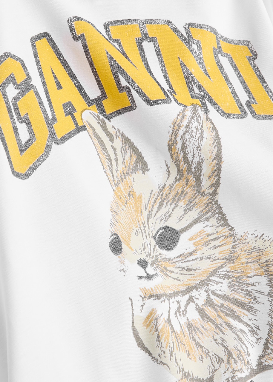 Ganni Printed Cotton T-shirt - 5