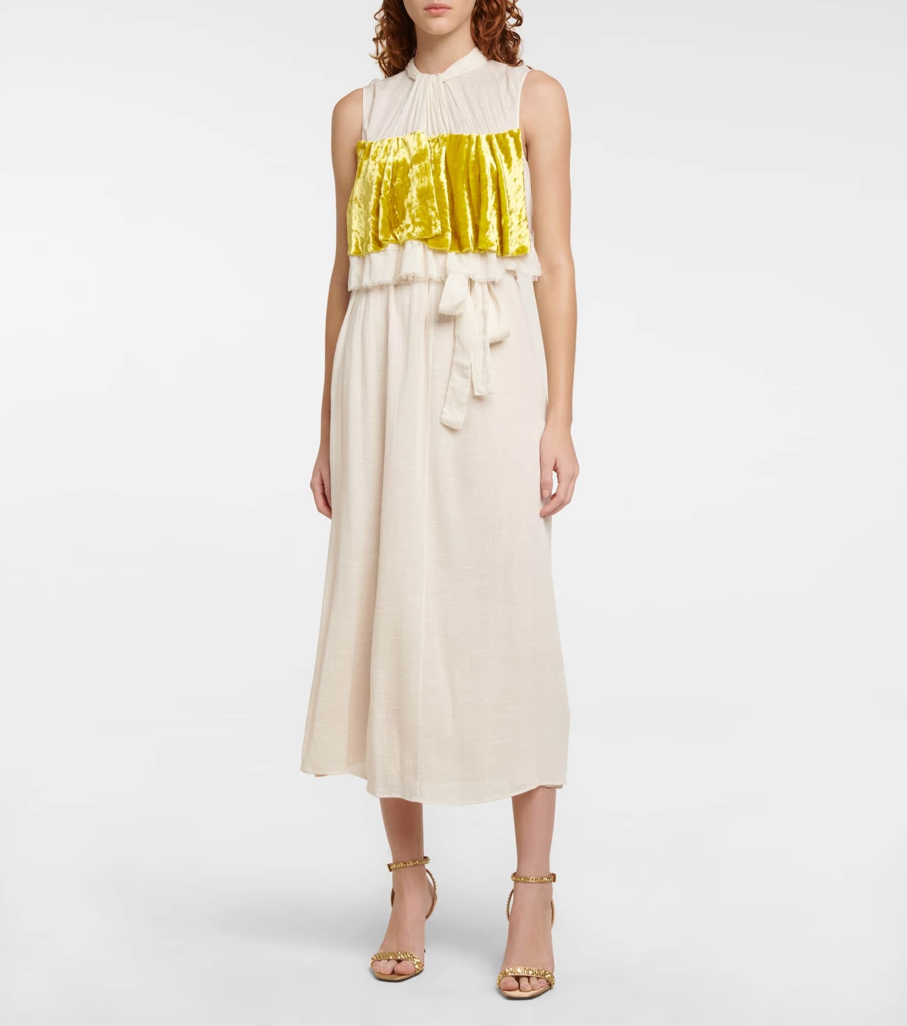 Silk-toile midi dress - 2