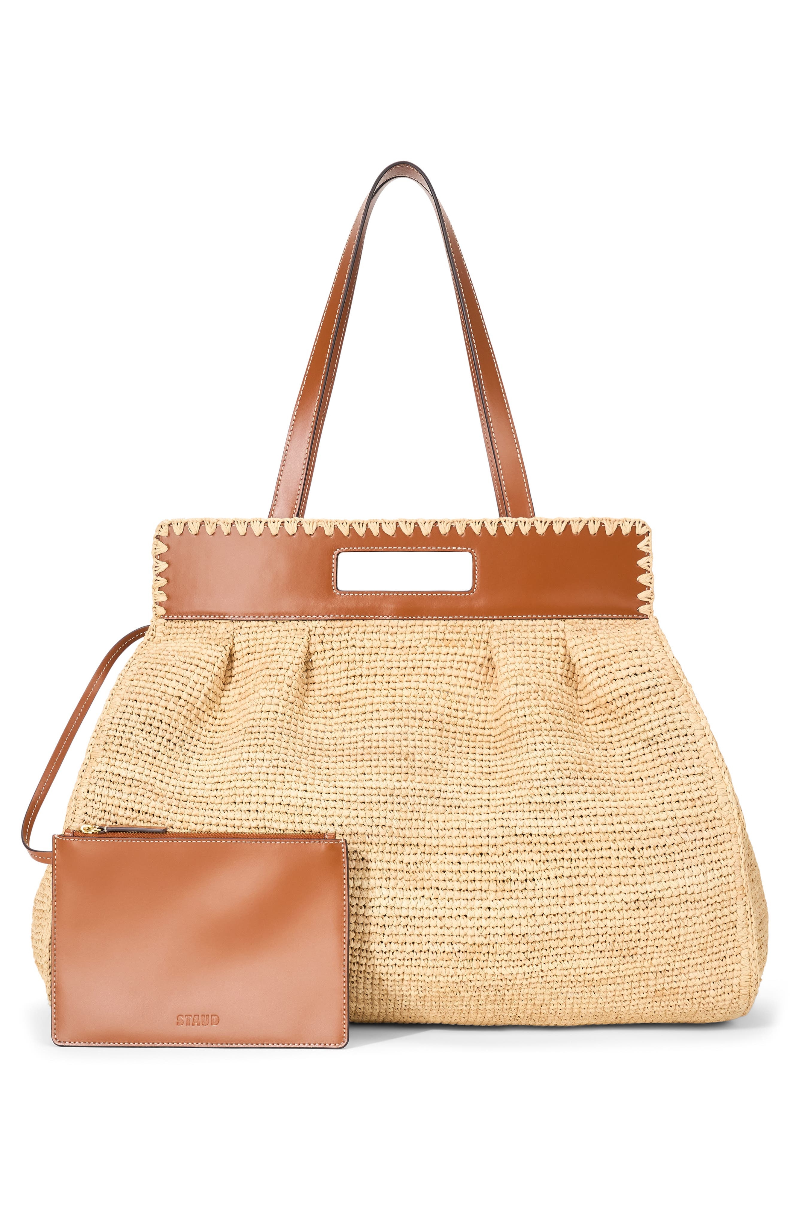 STAUD Rue Raffia Tote Bag in Natural/Tan at Nordstrom - 6
