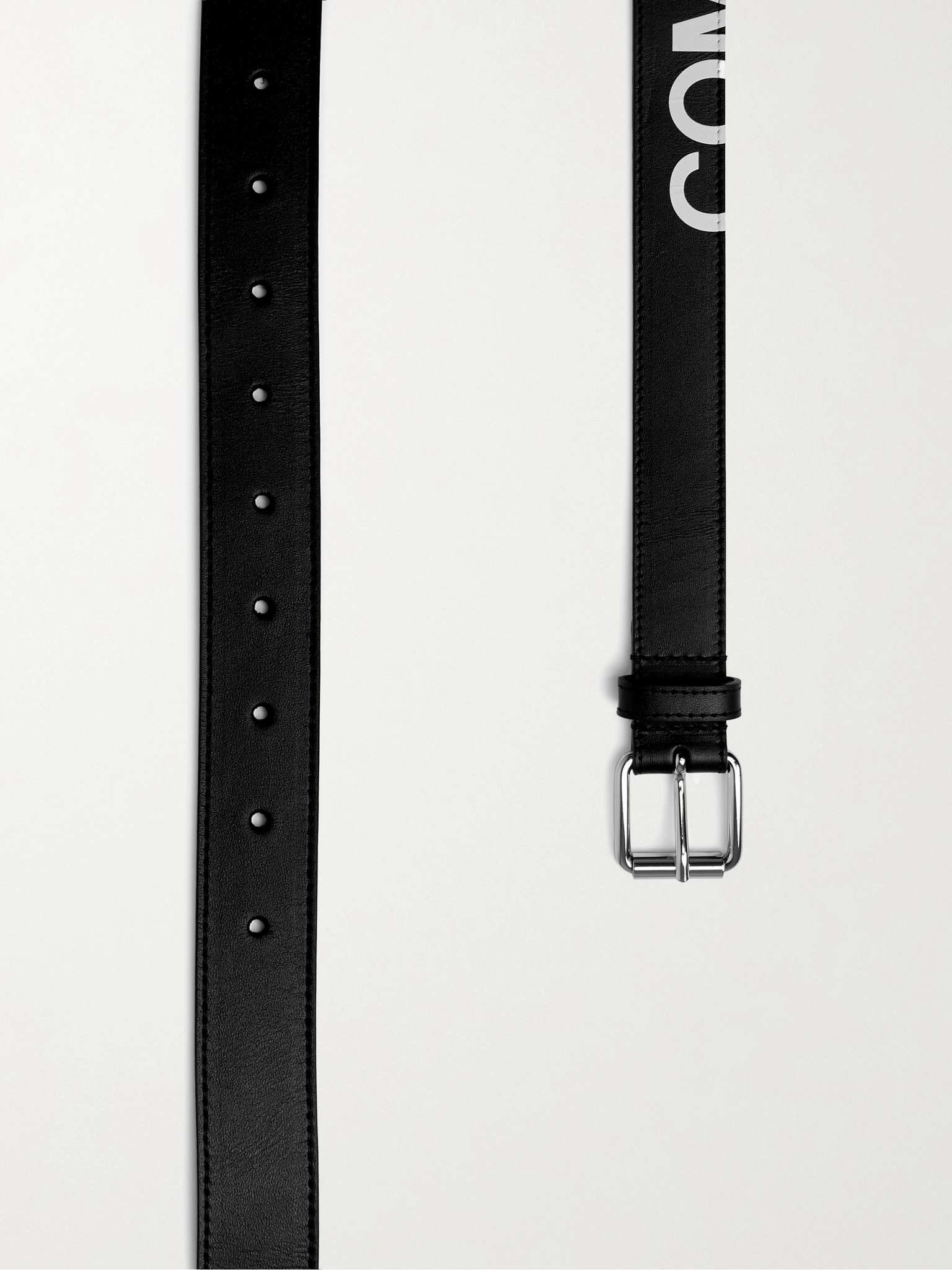 3cm Logo-Print Leather Belt - 2
