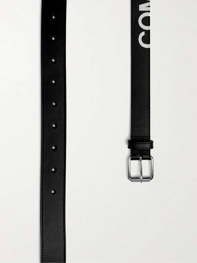 Comme Des Garçons 3cm Logo-Print Leather Belt outlook