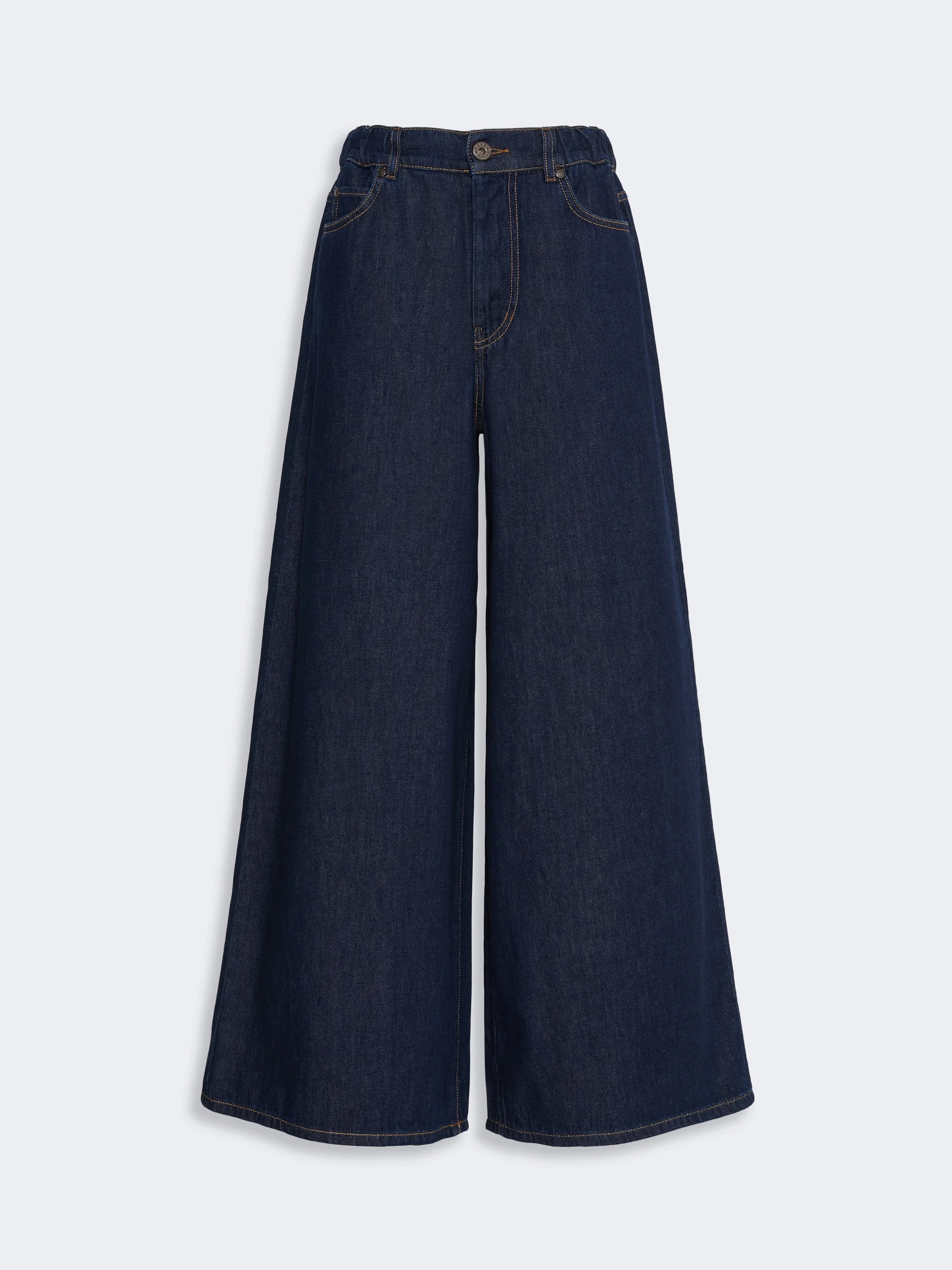 ZATTERA Long cotton denim jeans - NAVY - 1