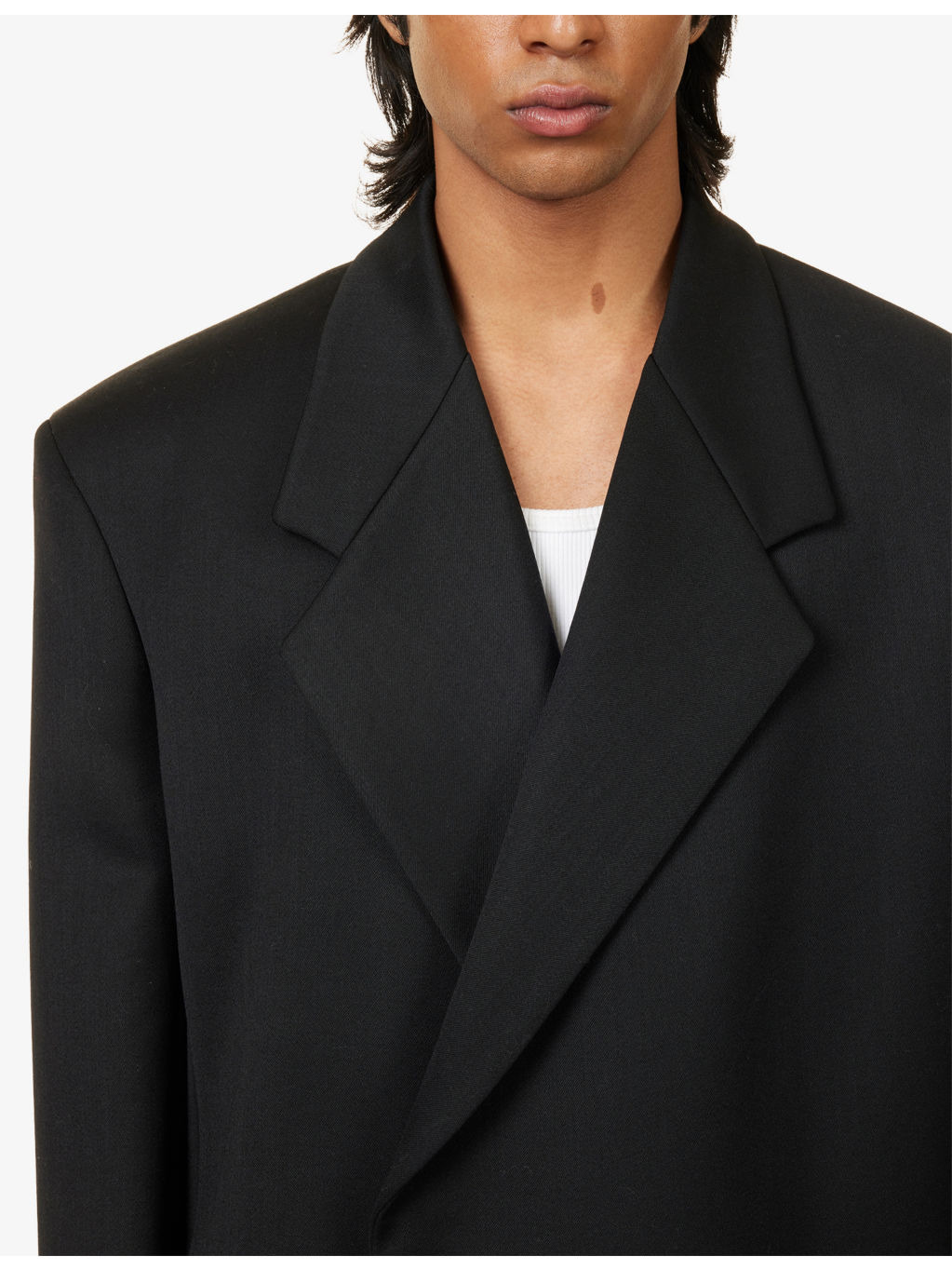 Notch-Lapel Double-Breasted Wool Blazer - 5