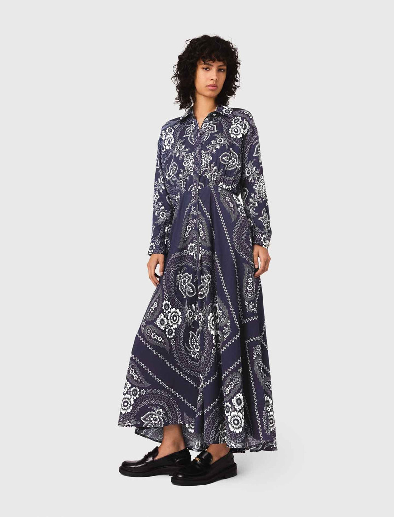 maje Maxi bandana print dress outlook