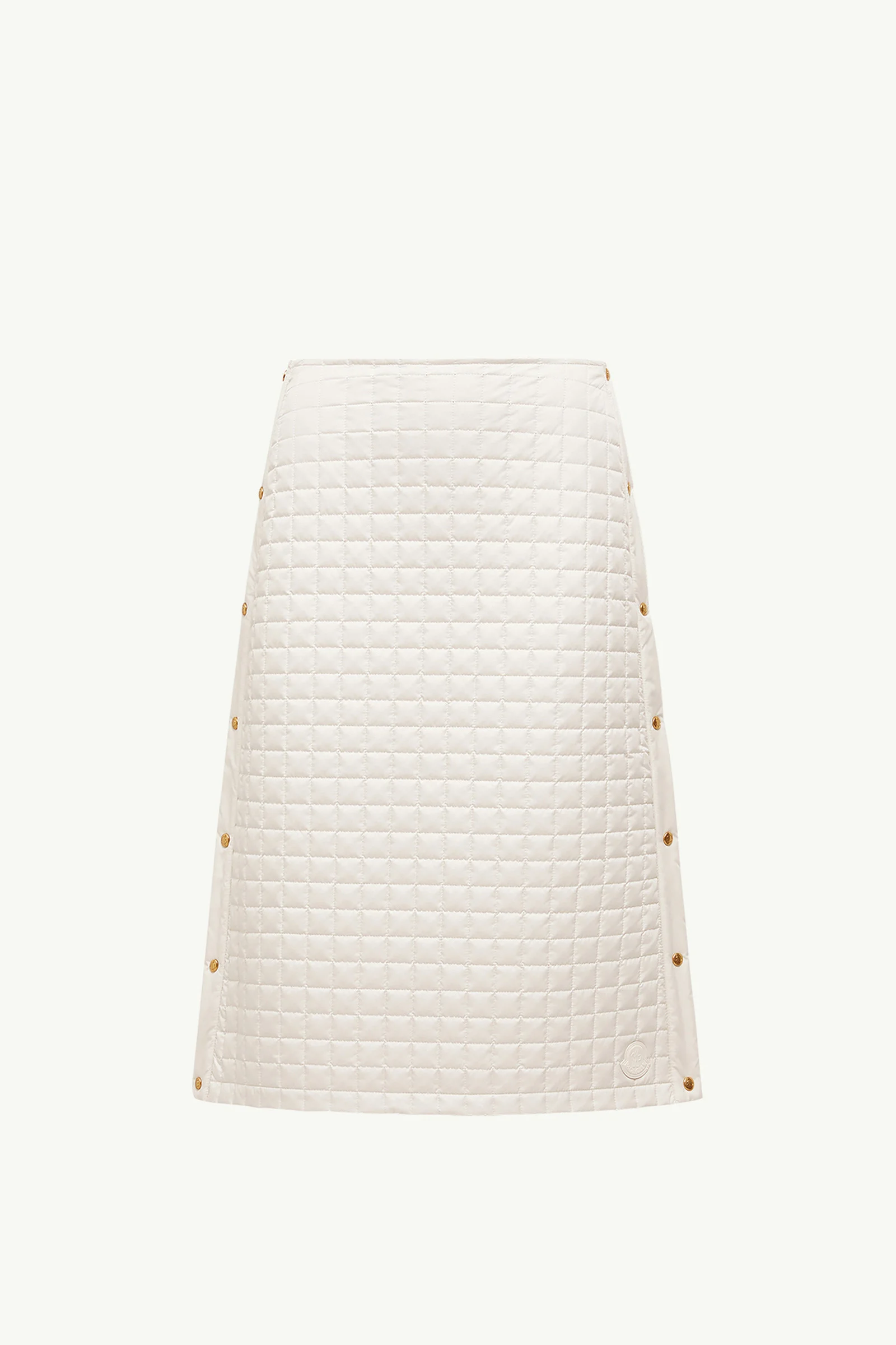 Square-Quilted Padded Midi Skirt - 1