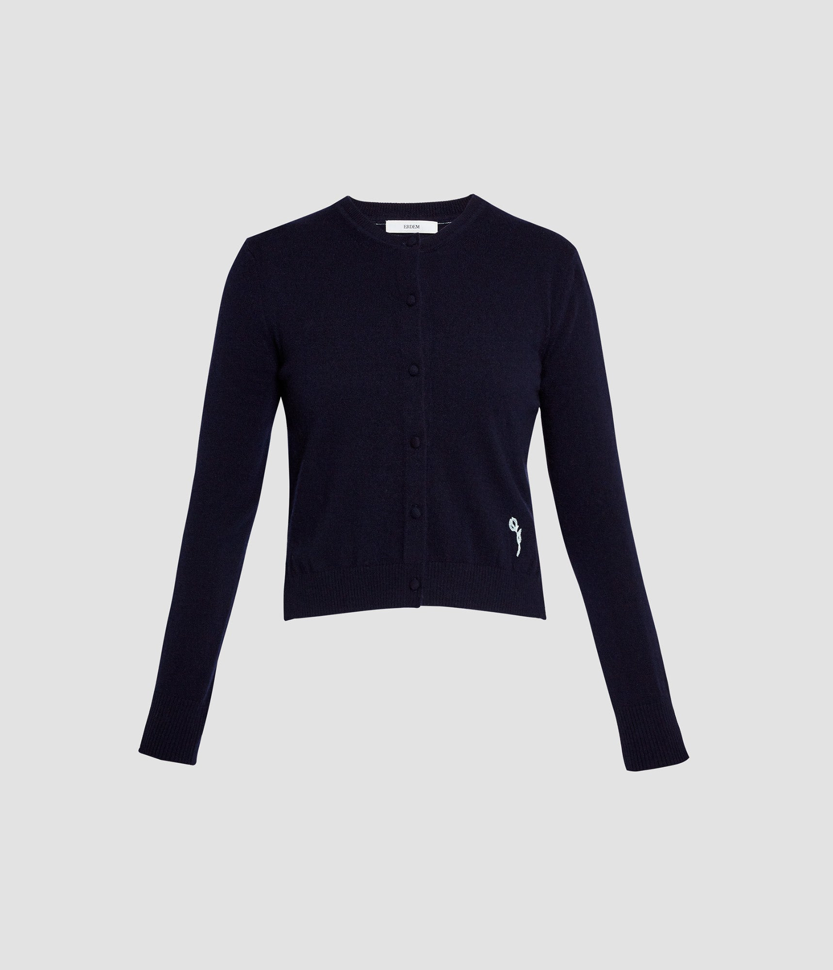 CASHMERE CREW NECK CARDIGAN - 2