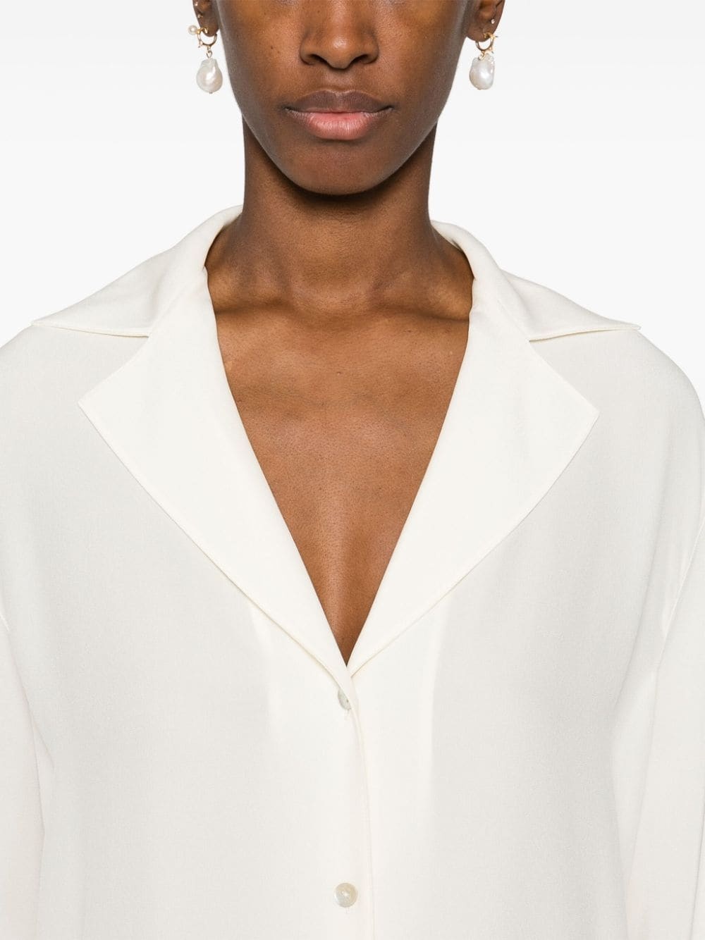 semi-sheer silk shirt - 5
