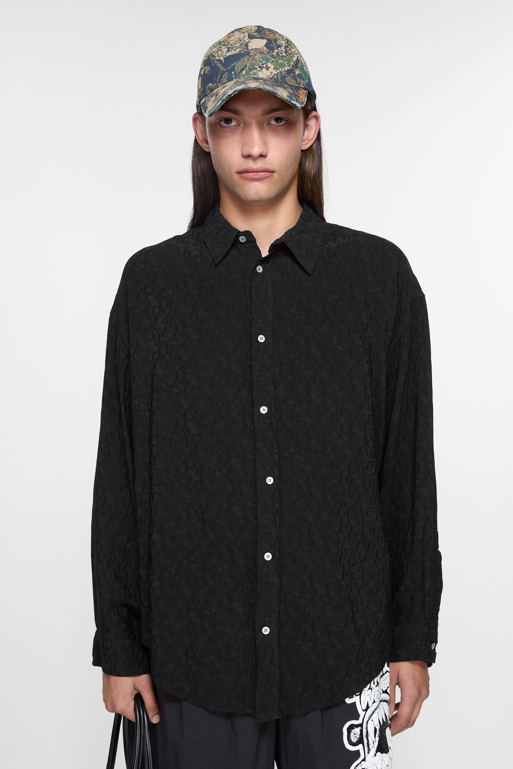 Button-up shirt monogram - Black - 2