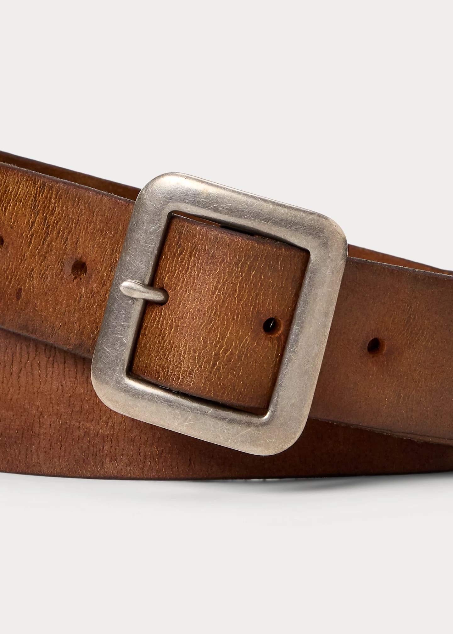 Hand-Burnished Leather Belt - 4