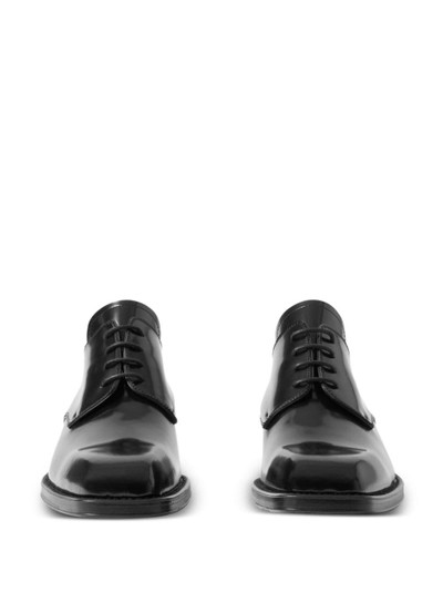 Burberry patent-leather derby shoes outlook