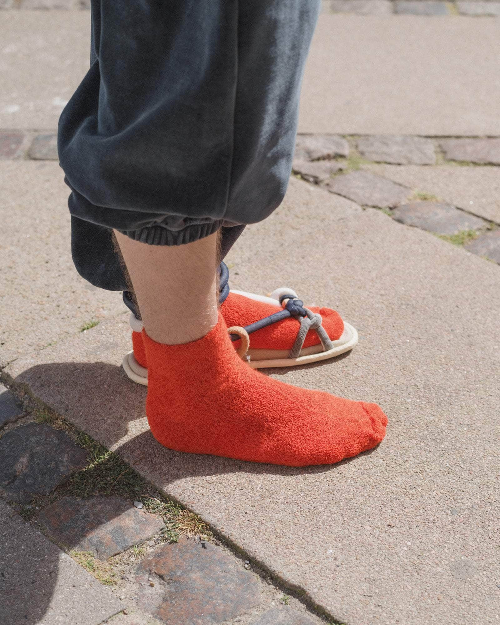 Buckle Overankle Socks - Textured Organic Cotton - 3