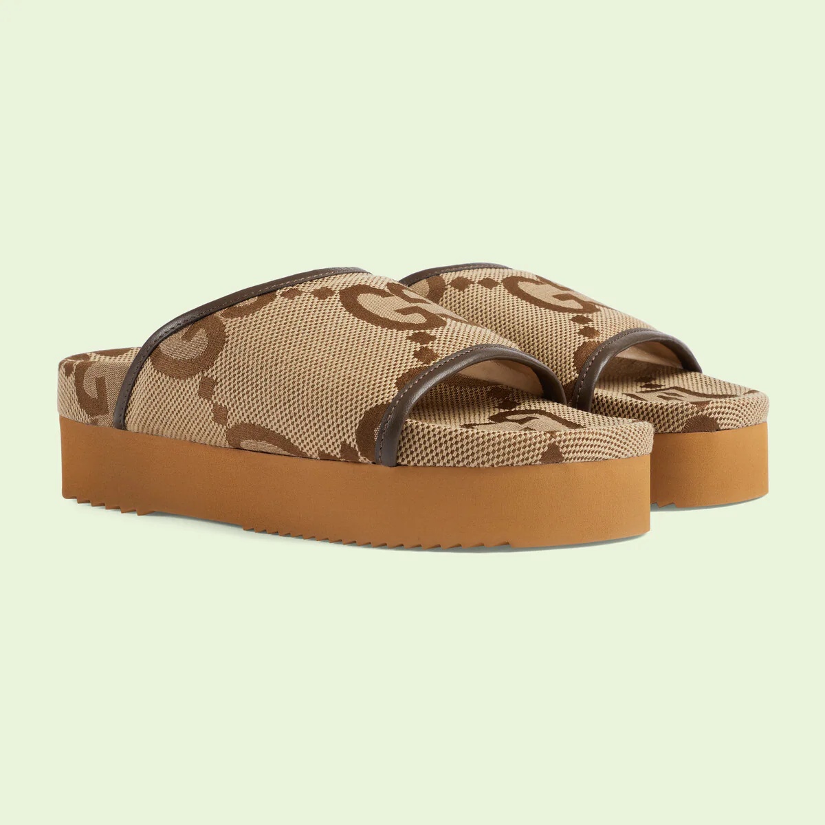 Women's jumbo GG platform slide - 2