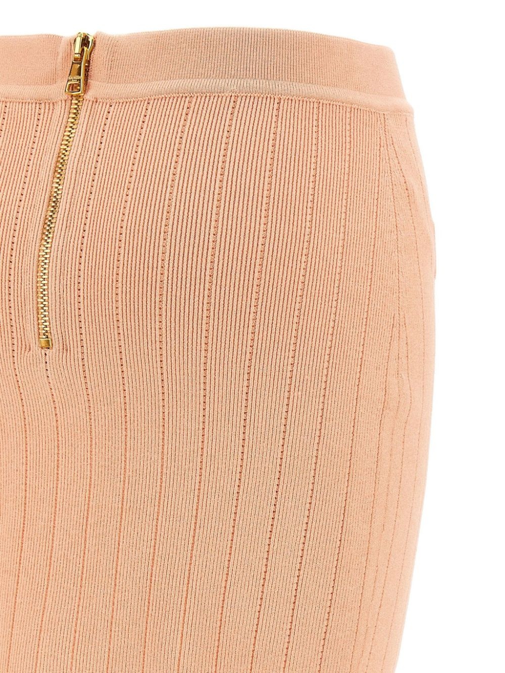 buttoned knitted midi skirt - 4