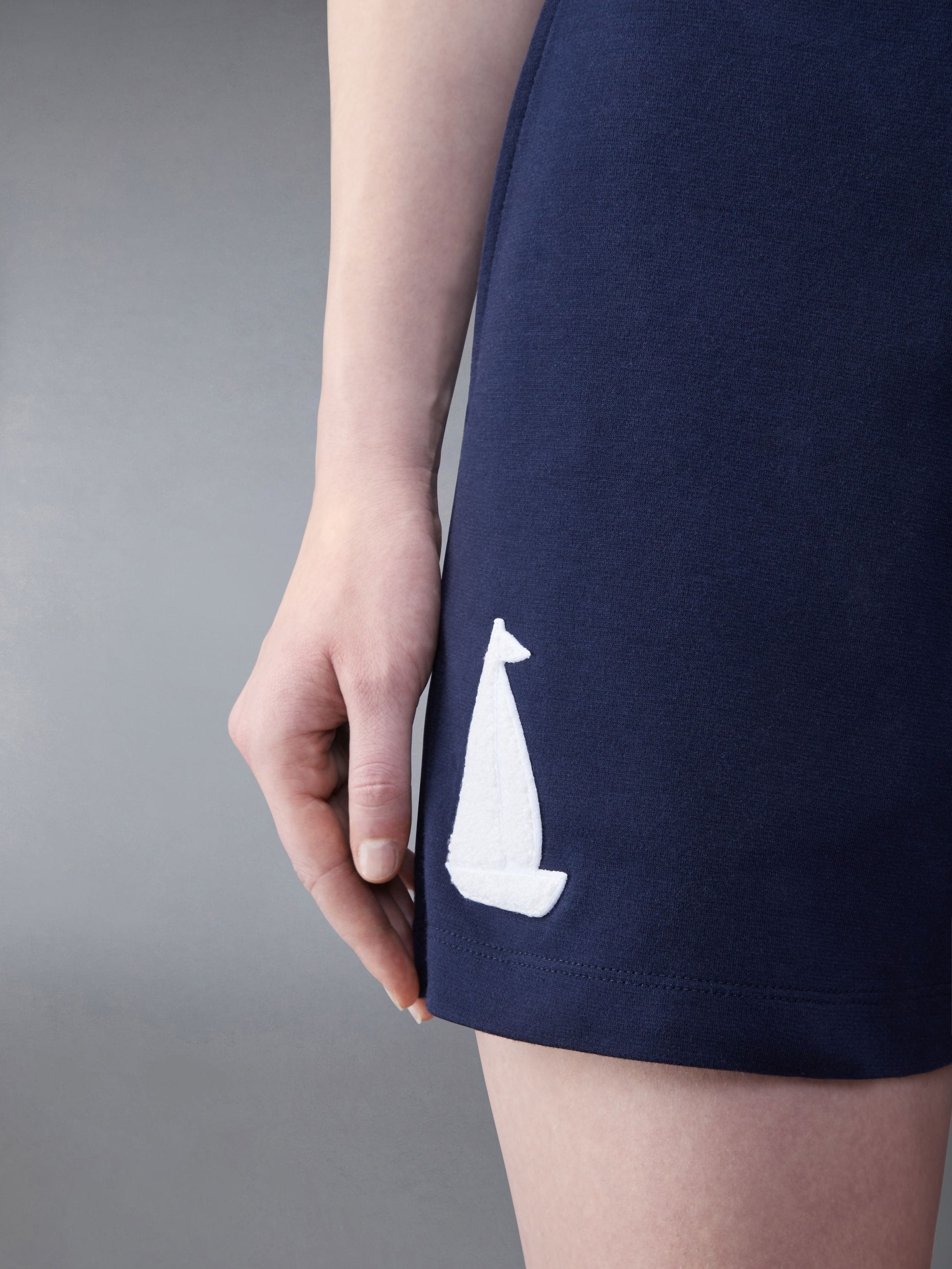 Cotton Milano Chenille Whale Patch Sweatshorts - 5