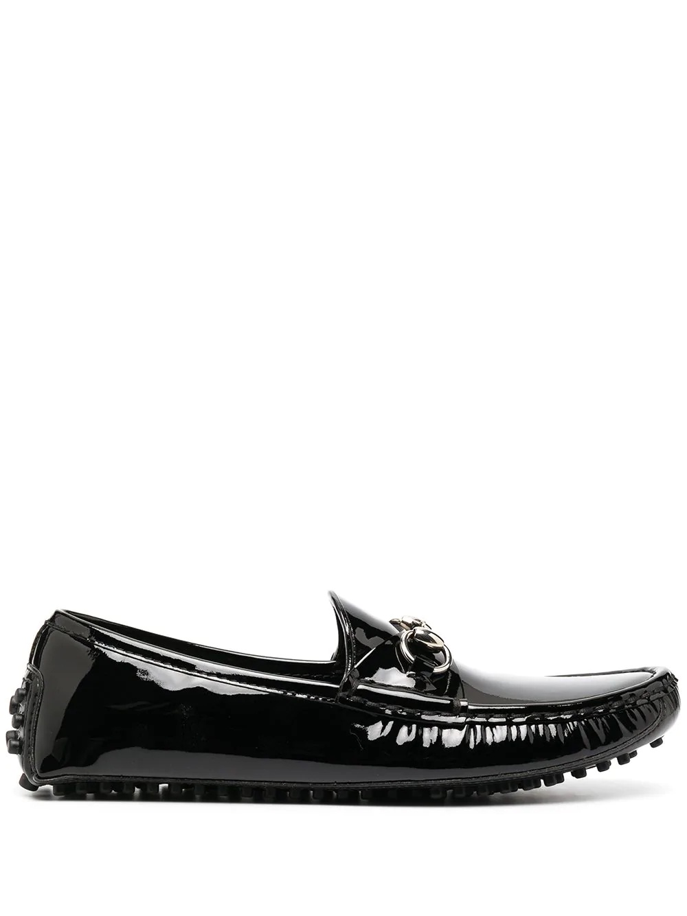 glossy-finish horsebit loafers - 1