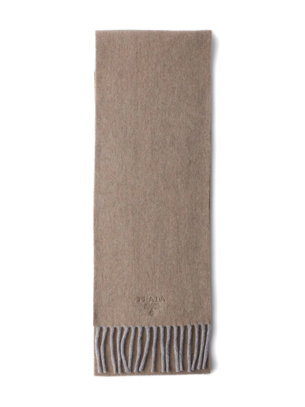 Embroidered Logo Fringe Scarf - 1