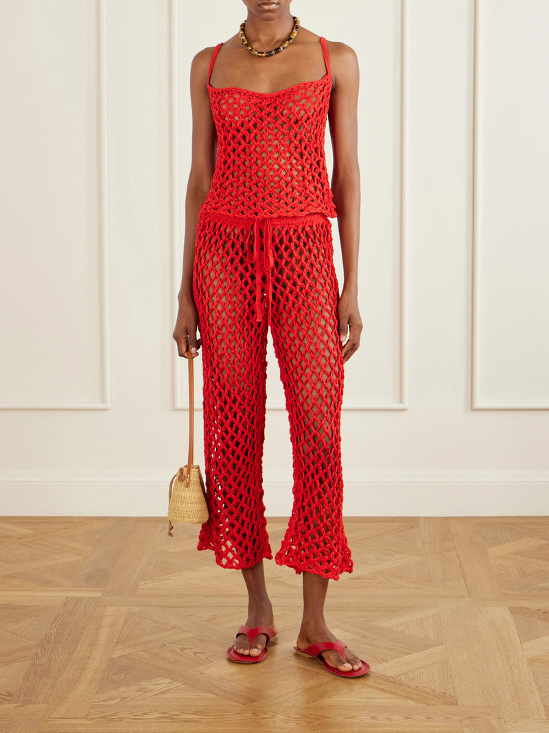 HAIGHT Clara Crocheted Straight-leg Pants outlook