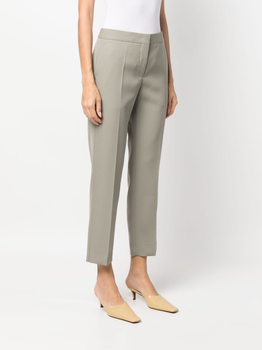 straight-leg wool trousers - 3