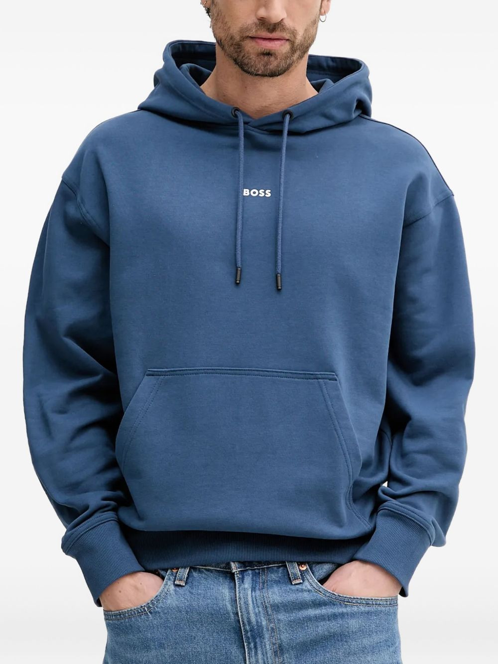 logo-print hoodie - 1
