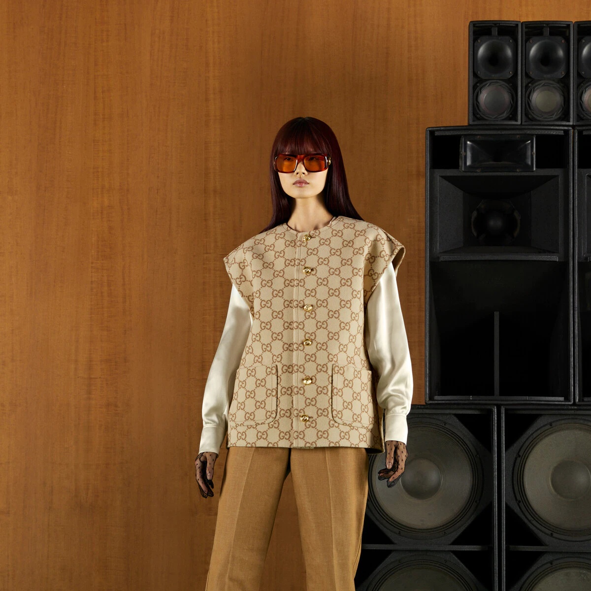 Reversible GG wool vest - 4