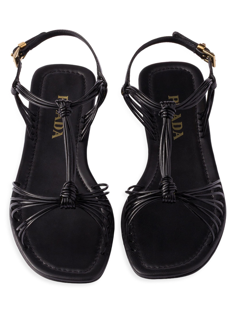Women's Patent Leather Sandals - Black 4