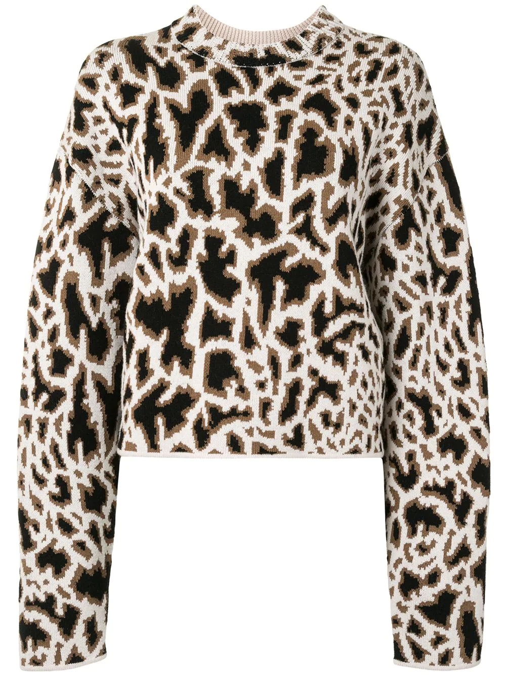 textured giraffe jacquard knit jumper - 1