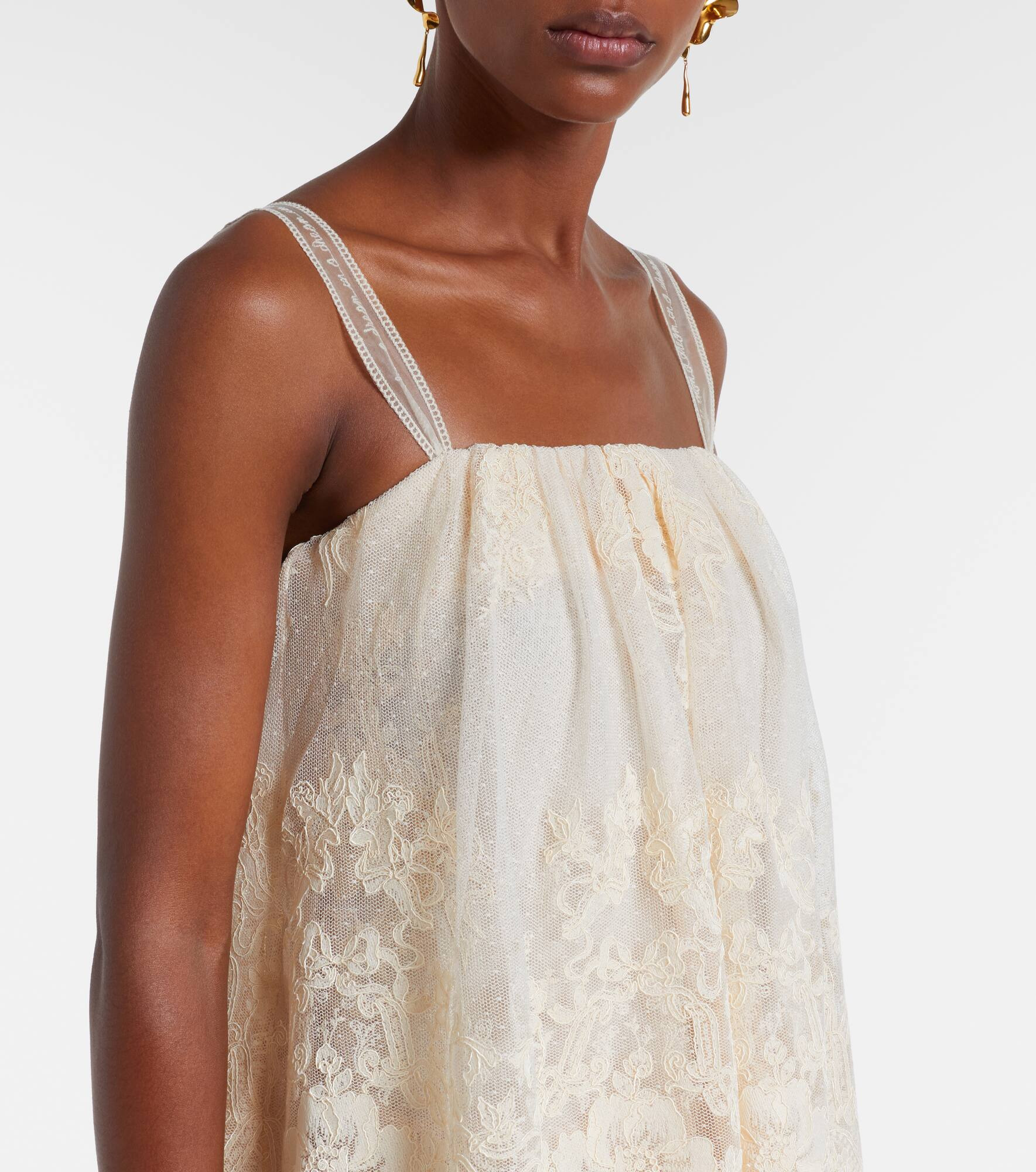 Hypnotic floral lace midi dress - 4