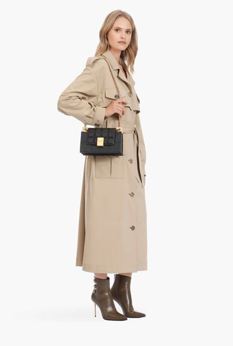 Balmain Black calfskin Chocolat 23 bag outlook