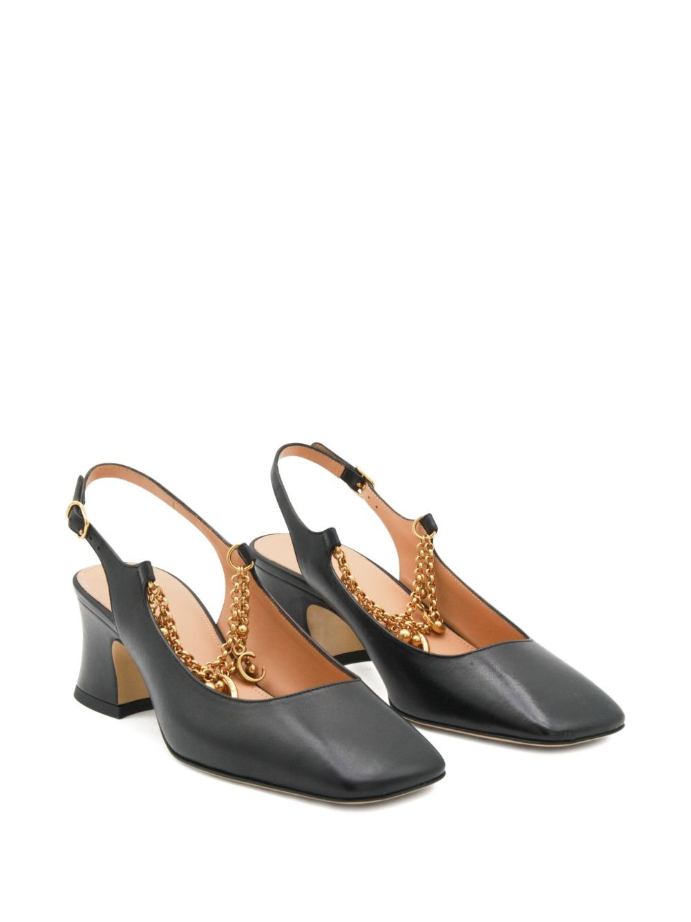 55mm chain-embellished pumps - 2