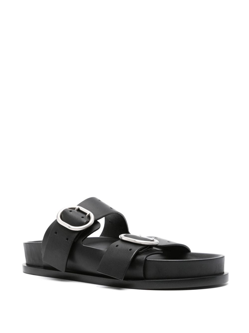 Jil Sander double-buckle leather sandals outlook
