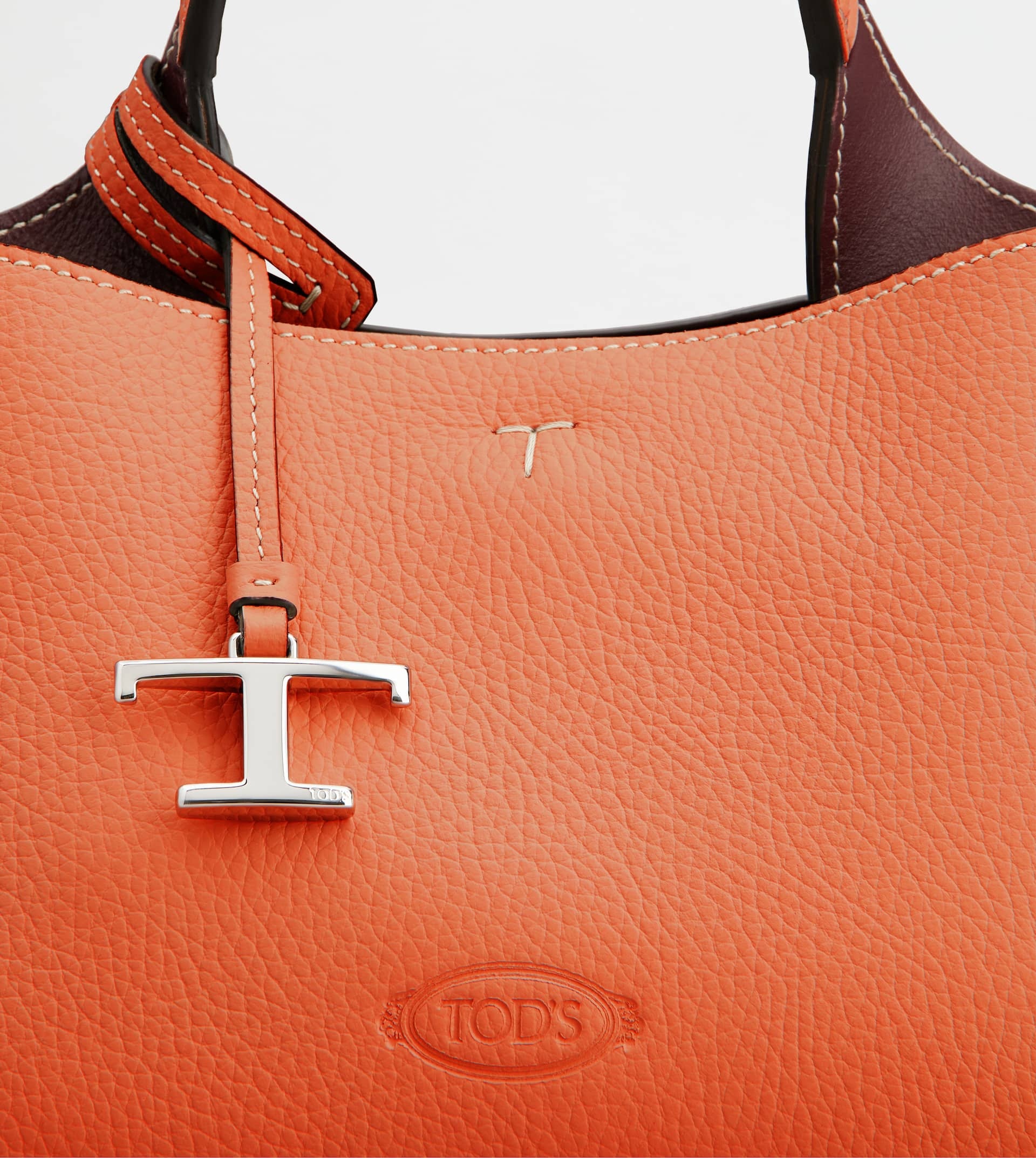 BAG IN LEATHER MICRO - ORANGE - 4