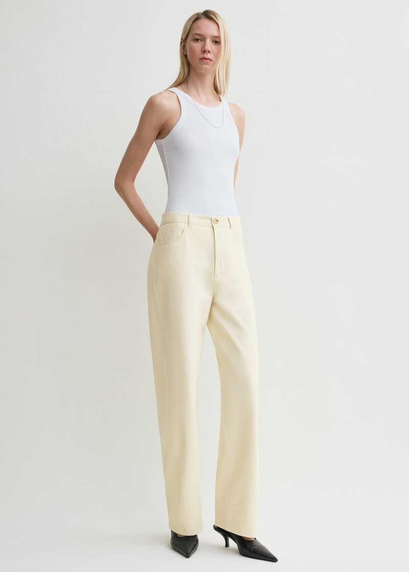 TOTEME Curved rib tank white outlook