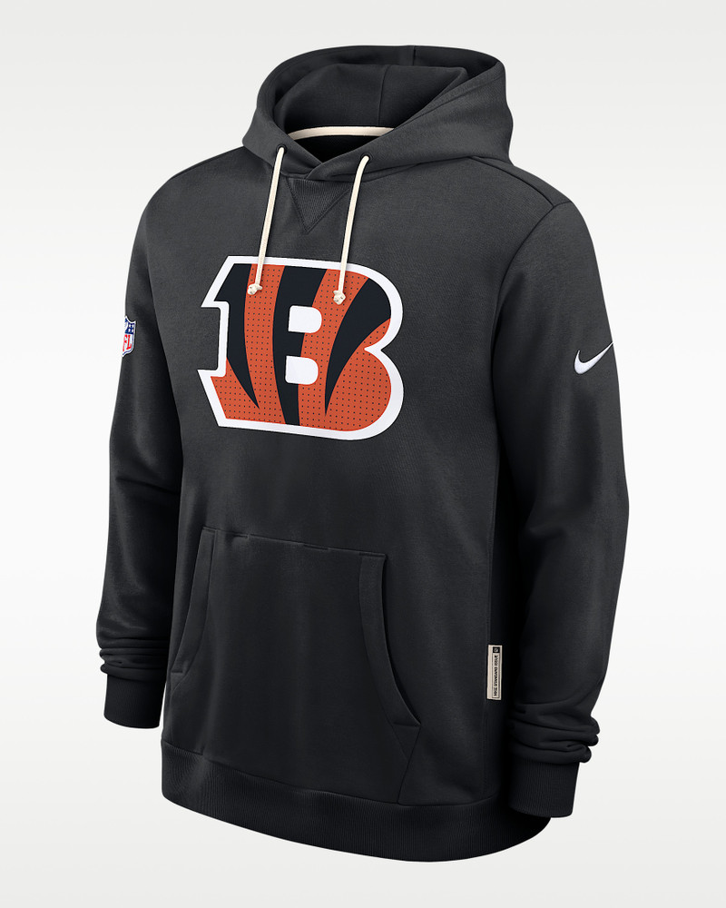Cincinnati Bengals Initial Home Sideline Men's Nike Dri-FIT NFL Pullover Hoodie 1