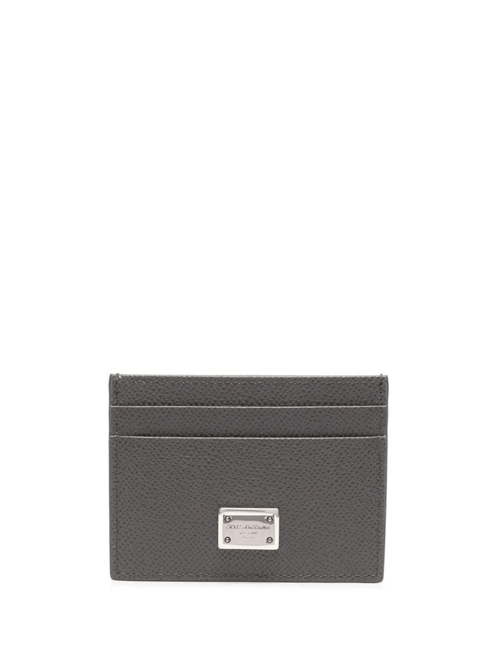 logo-plaque leather cardholder - 1
