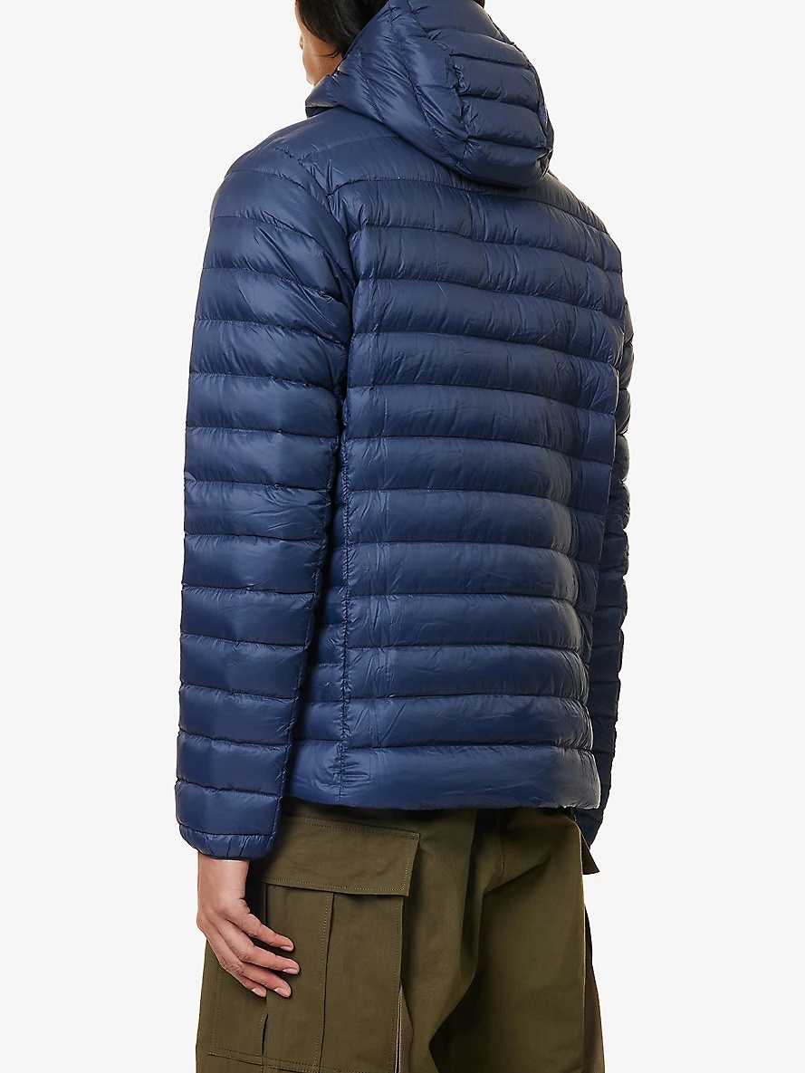 Padded recycled shell-down hooded jacket - 4