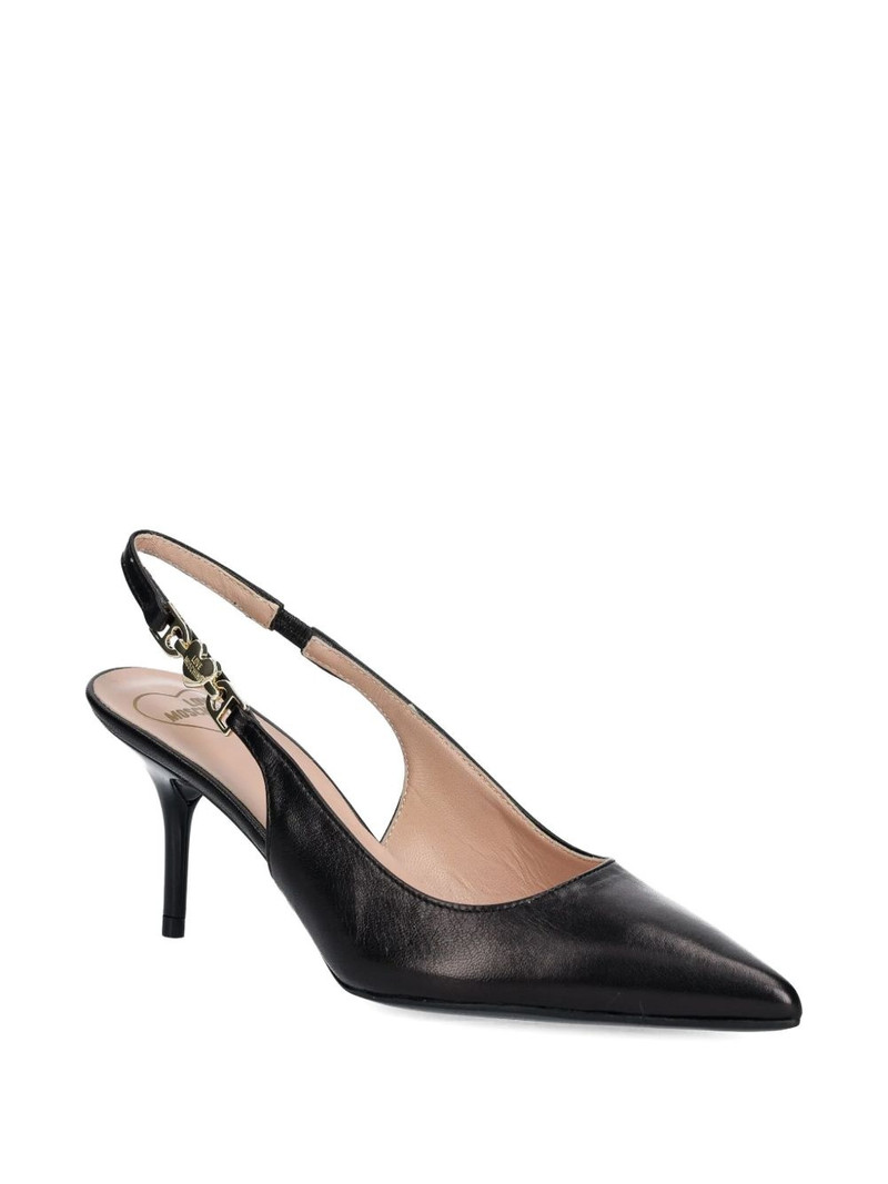 Moschino 75mm heart-charm pumps outlook