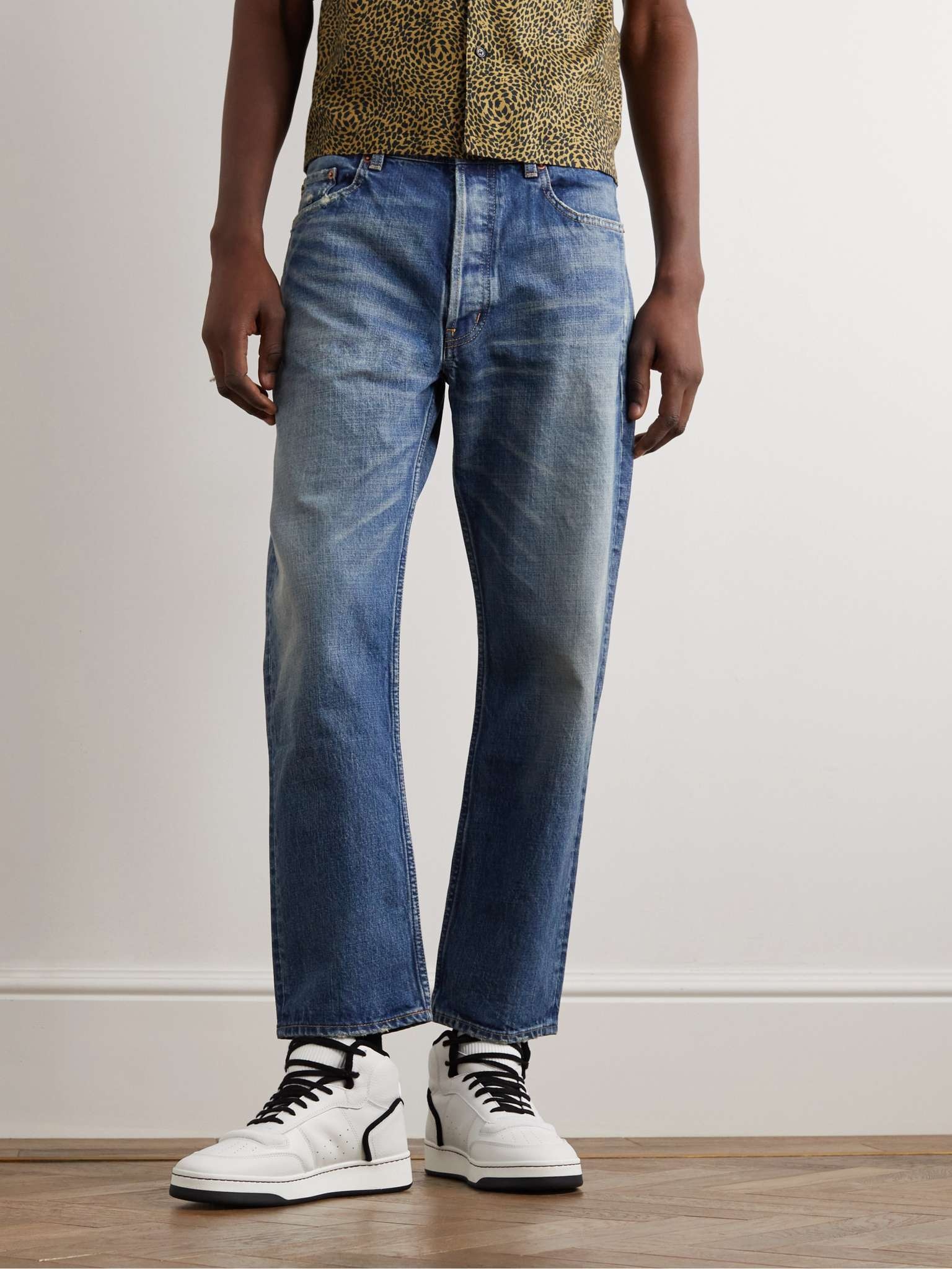 SL/80 Perforated Leather High-Top Sneakers - 2